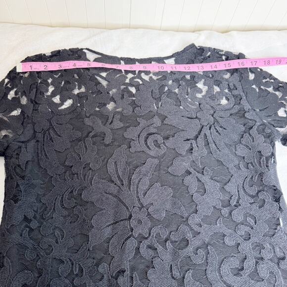 Alexis Eloy Ruffle Hem Lace Dress Bell Sleeve in Black Size XS - Picture 11 of 13